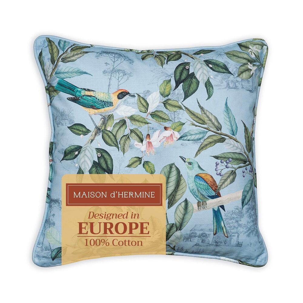 8602 Decorative Pillow Covers 20x20 Inch Square 100% Cotton Throw Pillow